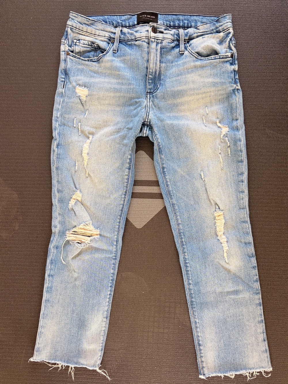 Black Orchid straight ankle jeans